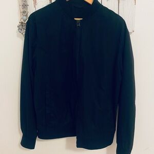 Zara Men's Black Bomber Jacket